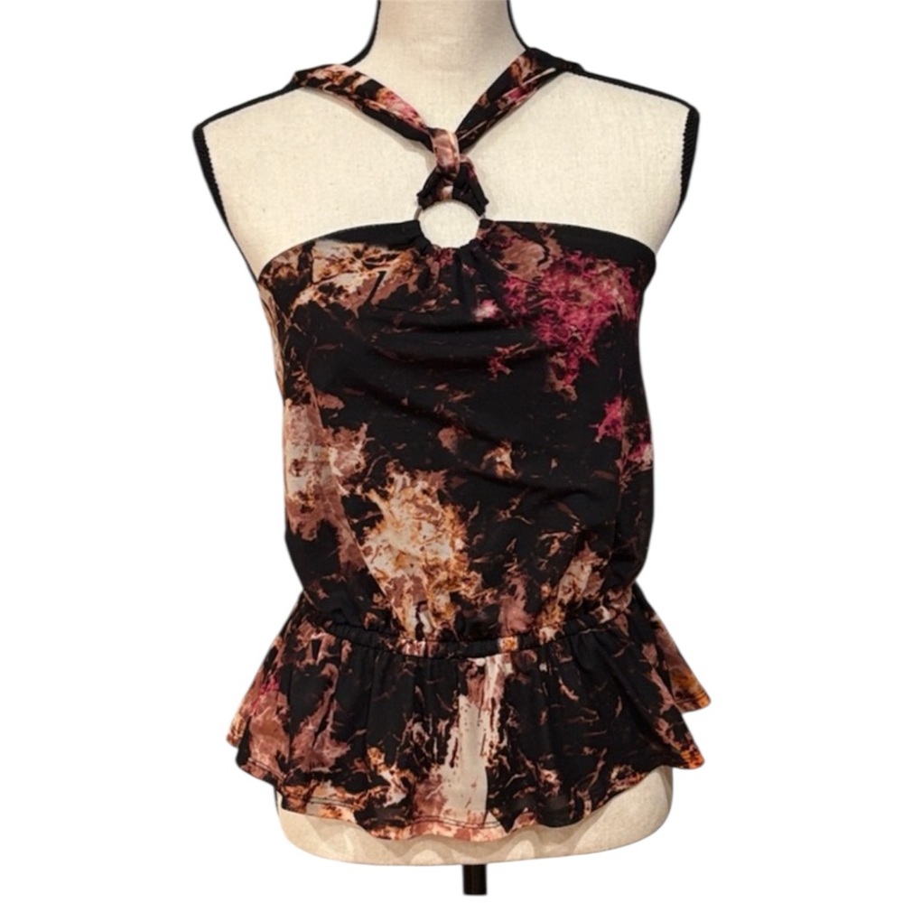 NWOT INC International Concepts Women's Halter Top - Black and Pink